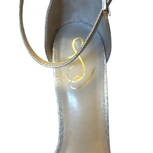 Sam Edelman Yaro Ankle Strap High Heel Sandal 11 Gold Open Toe Formal Party - Picture 5 of 8